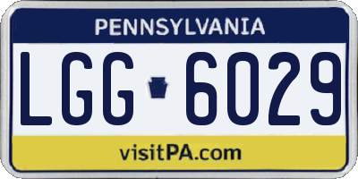 PA license plate LGG6029