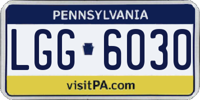PA license plate LGG6030