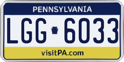 PA license plate LGG6033