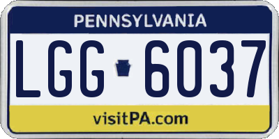 PA license plate LGG6037