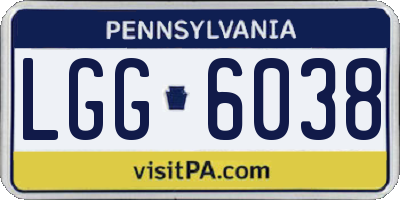 PA license plate LGG6038