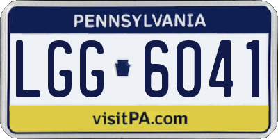 PA license plate LGG6041
