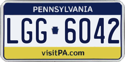 PA license plate LGG6042