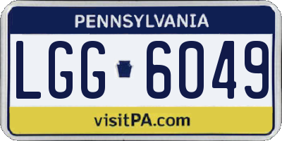 PA license plate LGG6049