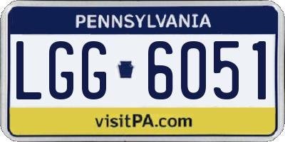 PA license plate LGG6051
