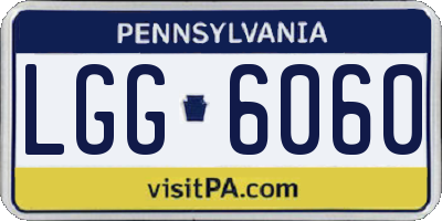PA license plate LGG6060