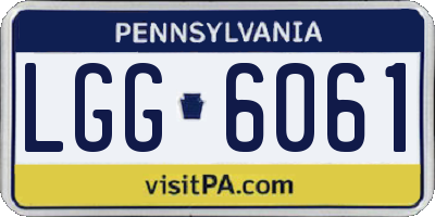 PA license plate LGG6061