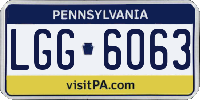 PA license plate LGG6063