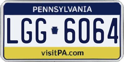 PA license plate LGG6064