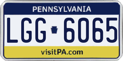 PA license plate LGG6065