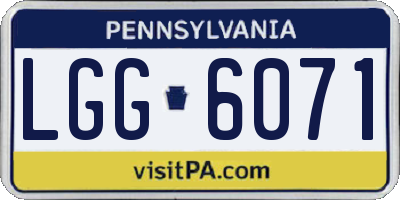 PA license plate LGG6071