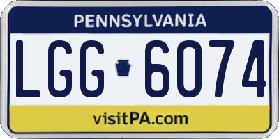 PA license plate LGG6074
