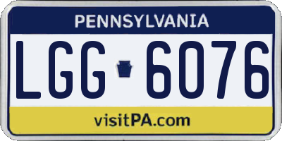 PA license plate LGG6076