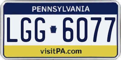 PA license plate LGG6077