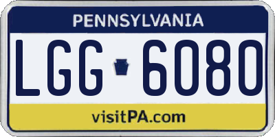 PA license plate LGG6080