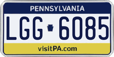 PA license plate LGG6085