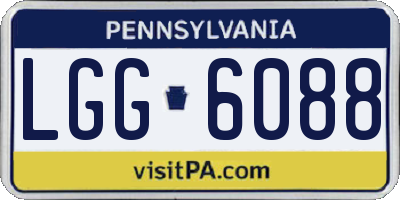 PA license plate LGG6088