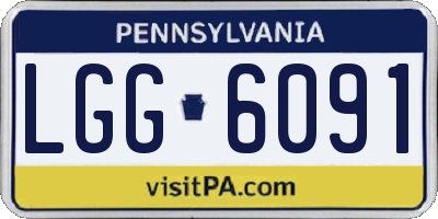 PA license plate LGG6091