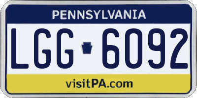 PA license plate LGG6092