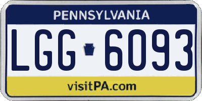 PA license plate LGG6093