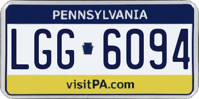 PA license plate LGG6094