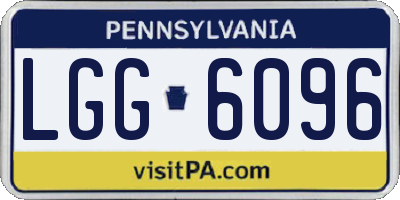 PA license plate LGG6096