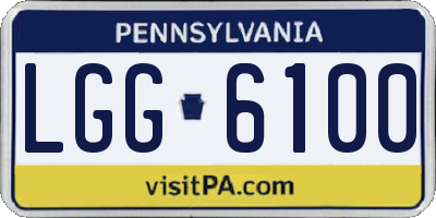 PA license plate LGG6100
