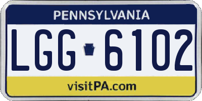 PA license plate LGG6102