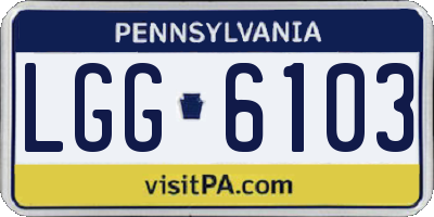 PA license plate LGG6103