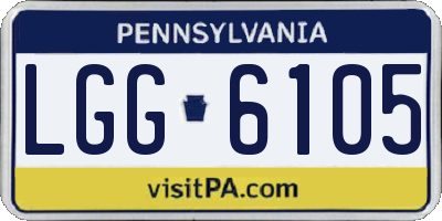 PA license plate LGG6105