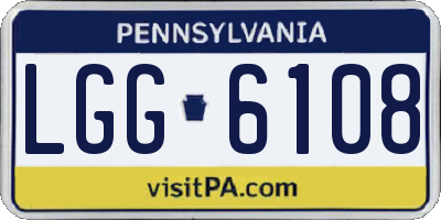 PA license plate LGG6108