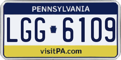 PA license plate LGG6109