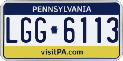 PA license plate LGG6113