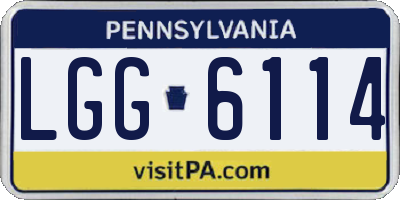 PA license plate LGG6114