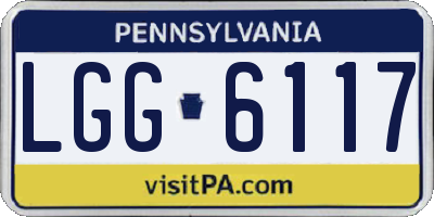 PA license plate LGG6117