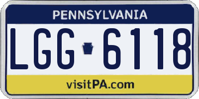 PA license plate LGG6118