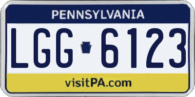 PA license plate LGG6123