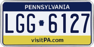 PA license plate LGG6127