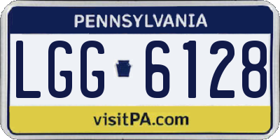 PA license plate LGG6128