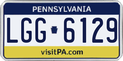 PA license plate LGG6129