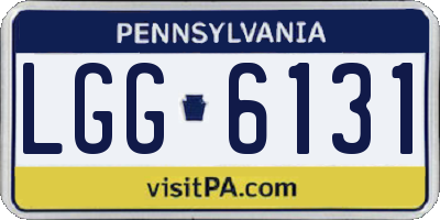 PA license plate LGG6131
