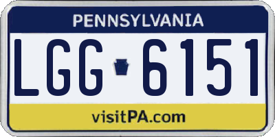 PA license plate LGG6151