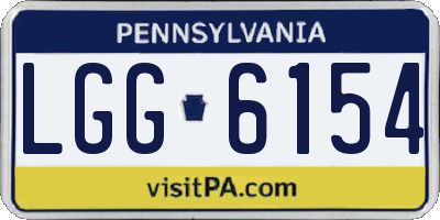 PA license plate LGG6154