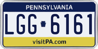PA license plate LGG6161