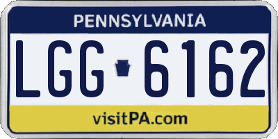 PA license plate LGG6162