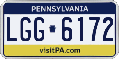 PA license plate LGG6172