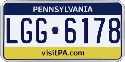 PA license plate LGG6178