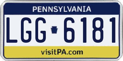 PA license plate LGG6181
