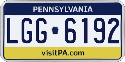 PA license plate LGG6192