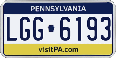 PA license plate LGG6193